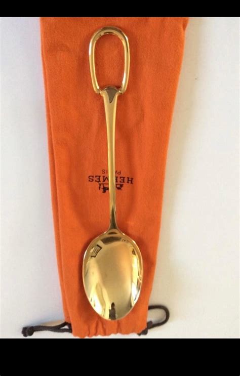 hermes golden spoon|hermes dinnerware for sale.